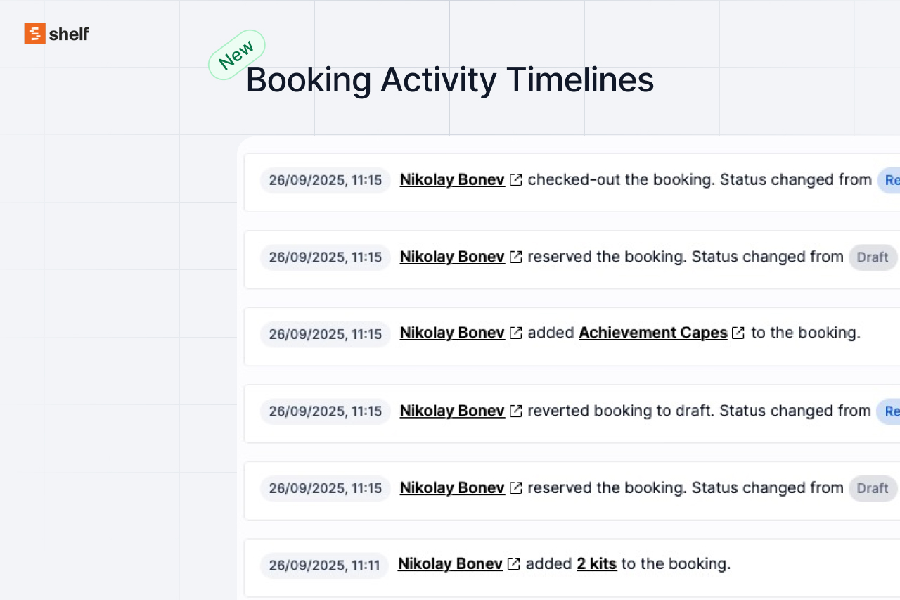Activity Logs for Bookings